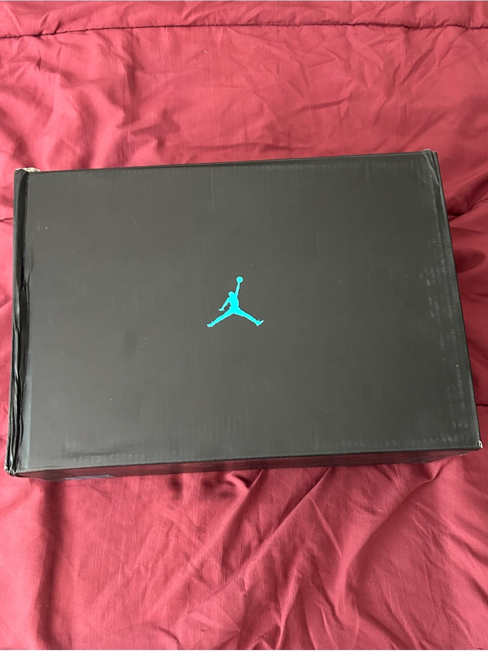 Jordan sneaker interior with yellow Jumpman logo